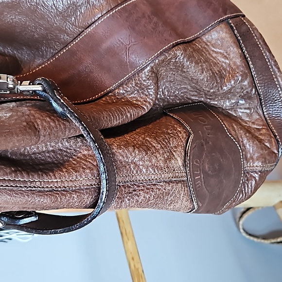 Vintage Leather Bucket Backpack Bag - Picture 2 of 8